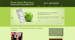 Desktop Screenshot of foodlabelnutrition.com